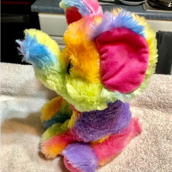 Multi Color Plush Baby Elephant - Picture 3 of 6